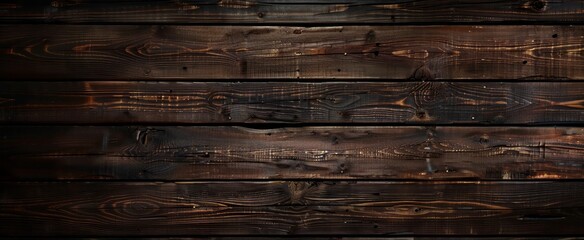 Wall Mural - Dark brown wooden background with texture of old wood planks, dark wood wall background, old rustic style, dark brown wood paneling wall