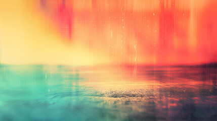 Poster - The background is multi-colored in the old style