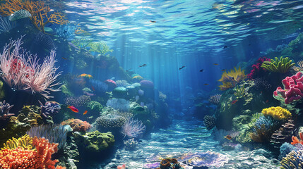 Wall Mural - Underwater Coral Reefs