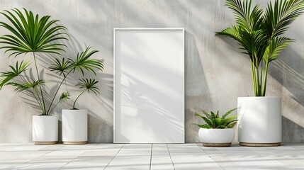 Close-up shot of an empty wall frame mockup, ready to display your creativity and personal style.