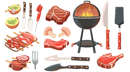 BBQ Basics: Collection of Grilling Meats and Tools	
