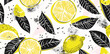 © ink drop - summer yellow lemon seamless pattern background design