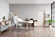 © Pixel-Shot - Interior of medical office with couch, sofa and doctor's workplace