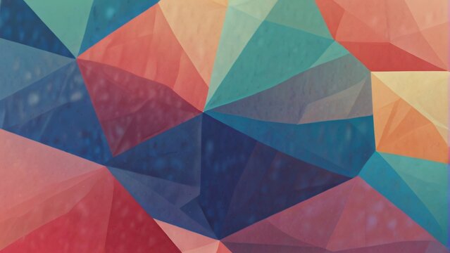 colorful geometric background made up of triangles. The triangles are all different sizes and colors, and they are arranged in a way that creates a sense of movement and energy. Some of the triangles 