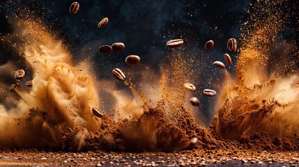 Coffee beans fantasty background
