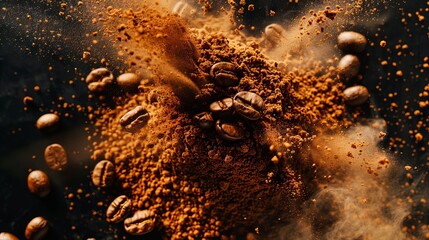 Coffee beans fantasty background