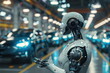 © waranyu - Robot human replacing jobs AI artificial intelligence humanoid, working at automobile factory