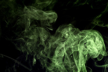 Wall Mural - Close up of smoke swirl on black background