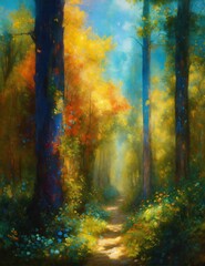 Canvas Print - autumn in the forest