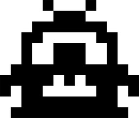 Poster - Pixel monster or alien character for 8bit game