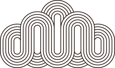 rounded wavy shape, zen pattern figure