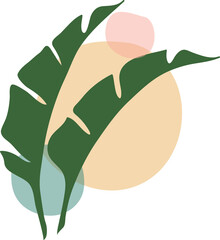 Sticker - Minimal floral boho leaf and plant shape