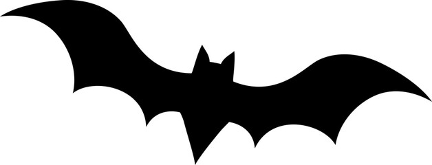 Poster - Halloween holiday creepy flying bat silhouette