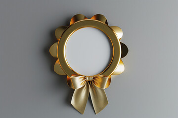 Wall Mural - Gold Medal Ribbon with Blank Center
