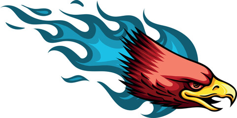 Sticker - Mascot Head of an Eagle vector illustration design