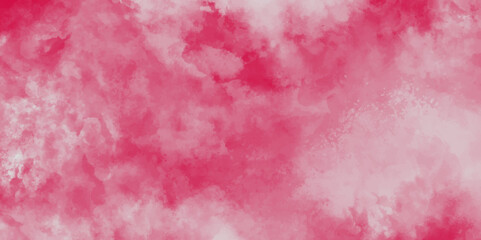 Wall Mural - Hand painter colors watercolor stain texture abstract color pink texture background on white surface. Grunge and textured banner with free copy space. Modern Red Pink Watercolor.	
