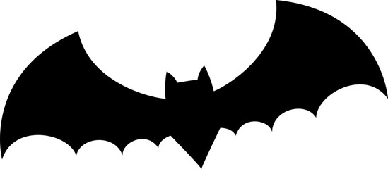 Canvas Print - Halloween horror creepy flying bat silhouette