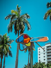 Wall Mural - beach with palm trees park miami 