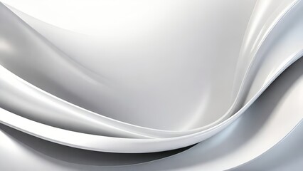 Aufkleber - Soft and smooth textured 3d effect gray wavy curved lines abstract background.