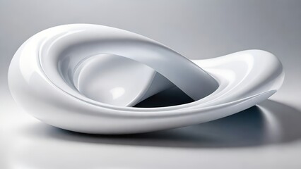 Aufkleber - Soft and smooth textured 3d effect gray wavy curved lines abstract background.
