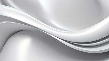 Aufkleber - Soft and smooth textured 3d effect gray wavy curved lines abstract background.