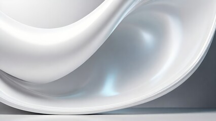 Aufkleber - Soft and smooth textured 3d effect gray wavy curved lines abstract background.