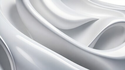 Aufkleber - Soft and smooth textured 3d effect gray wavy curved lines abstract background.