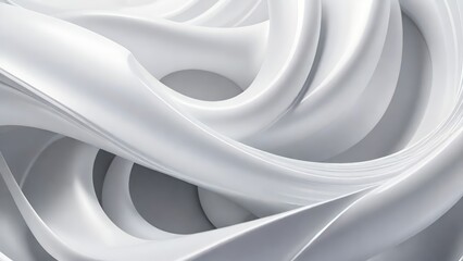 Aufkleber - Soft and smooth textured 3d effect gray wavy curved lines abstract background.