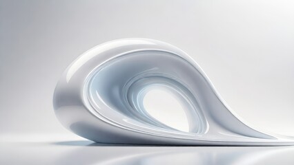 Aufkleber - Soft and smooth textured 3d effect gray wavy curved lines abstract background.