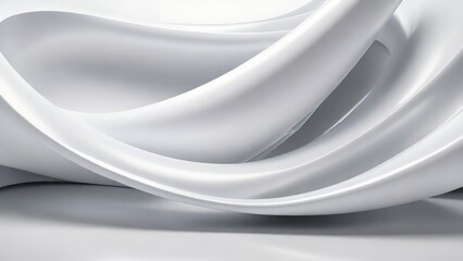 Aufkleber - Soft and smooth textured 3d effect gray wavy curved lines abstract background.