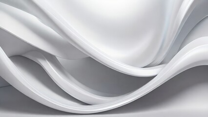 Aufkleber - Soft and smooth textured 3d effect gray wavy curved lines abstract background.