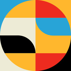 Aufkleber - Abstract, colorful modern pattern form or element