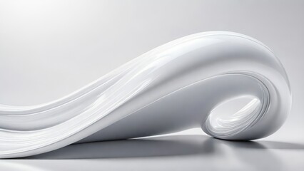 Aufkleber - Soft and smooth textured 3d effect gray wavy curved lines abstract background.