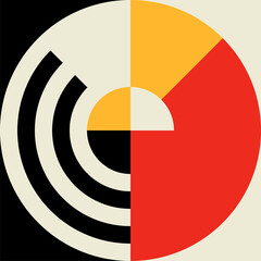 Aufkleber - Graphic, geometric modern pattern form or element