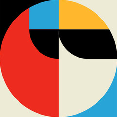 Aufkleber - Geometric, colorful modern pattern element