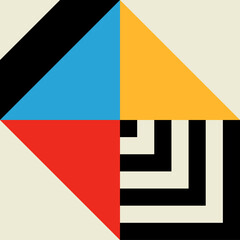 Aufkleber - Graphic, abstract modern pattern shape or element