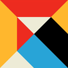 Aufkleber - Abstract, colorful modern pattern form or element