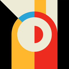 Aufkleber - Abstract, geometric modern pattern element