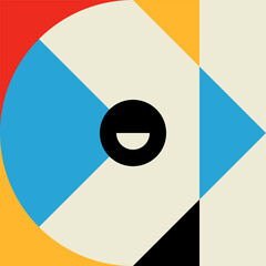 Aufkleber - Colorful, graphic modern pattern element or shape