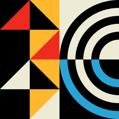 Aufkleber - Graphic, geometric modern pattern block or shape