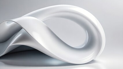 Aufkleber - Soft and smooth textured 3d effect gray wavy curved lines abstract background.