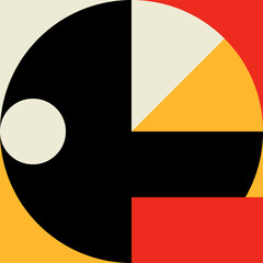 Aufkleber - Colorful, graphic modern pattern shape or element