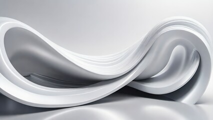 Aufkleber - Soft and smooth textured 3d effect gray wavy curved lines abstract background.