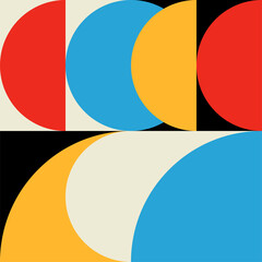 Aufkleber - Geometric, colorful modern pattern element