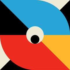Aufkleber - Abstract, colorful modern pattern form or element