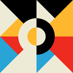 Aufkleber - Graphic, geometric modern pattern shape or form