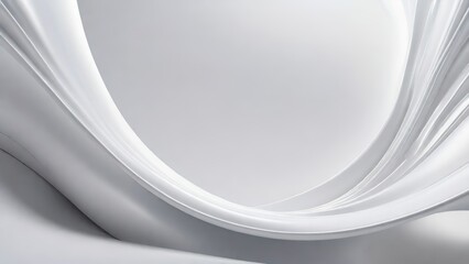 Aufkleber - Soft and smooth textured 3d effect gray wavy curved lines abstract background.