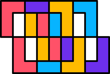 Poster - Graphic Memphis shape or abstract pattern
