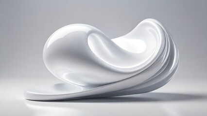 Aufkleber - Soft and smooth textured 3d effect gray wavy curved lines abstract background.