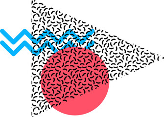 Poster - Graphic Memphis shape, pattern or geometric form